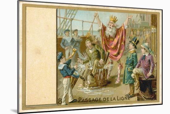 Trade Card Titled Crossing the Line-null-Mounted Giclee Print