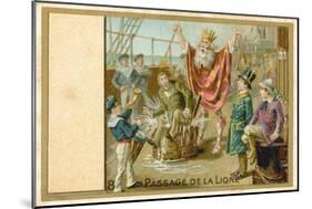 Trade Card Titled Crossing the Line-null-Mounted Giclee Print