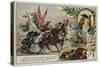 Trade Card with an Image Depicting the Battle of Villaviciosa-null-Stretched Canvas