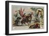 Trade Card with an Image Depicting the Battle of Villaviciosa-null-Framed Giclee Print