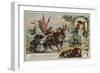 Trade Card with an Image Depicting the Battle of Villaviciosa-null-Framed Giclee Print