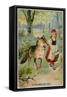 Trade Card with an Image of Little Red Riding Hood-null-Framed Stretched Canvas
