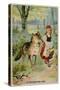 Trade Card with an Image of Little Red Riding Hood-null-Stretched Canvas