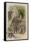 Trade Card with an Image of the Grotto at Lourdes-null-Framed Stretched Canvas