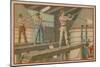 Trade Card with an Image of the Interior of a Glassworks-null-Mounted Giclee Print