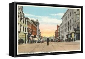 Trade Street, Charlotte, North Carolina-null-Framed Stretched Canvas