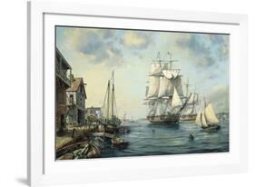 Trader 'Eliza' in Old Marblehead-Roy Cross-Framed Giclee Print