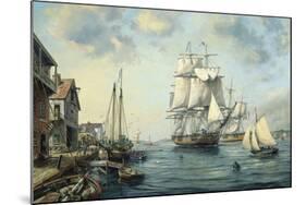 Trader 'Eliza' in Old Marblehead-Roy Cross-Mounted Giclee Print