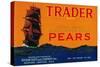 Trader Pear Crate Label - Medford, OR-Lantern Press-Stretched Canvas