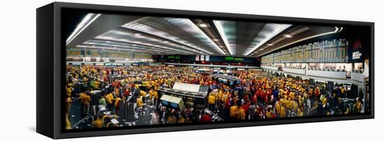 Traders in a Stock Market, Chicago Mercantile Exchange, Chicago, Illinois, USA-null-Framed Stretched Canvas