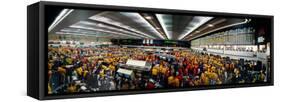 Traders in a Stock Market, Chicago Mercantile Exchange, Chicago, Illinois, USA-null-Framed Stretched Canvas