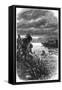 Traders on the Ohio River Attacked by Native Americans, 18th Century-null-Framed Stretched Canvas