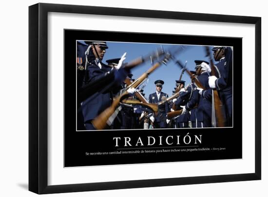 Tradición. Cita Inspiradora Y Póster Motivacional-null-Framed Photographic Print