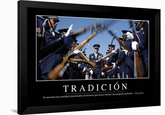 Tradición. Cita Inspiradora Y Póster Motivacional-null-Framed Photographic Print