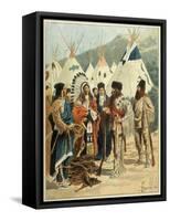 Trading Between Canadian-Louis Charles Bombled-Framed Stretched Canvas