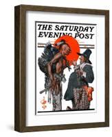 "Trading for a Turkey," Saturday Evening Post Cover, December 1, 1923-Joseph Christian Leyendecker-Framed Giclee Print