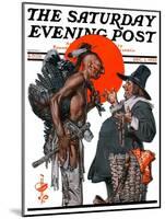 "Trading for a Turkey," Saturday Evening Post Cover, December 1, 1923-Joseph Christian Leyendecker-Mounted Premium Giclee Print