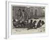 Trading in British America, Arrival of a Dog-Sleigh at Winnipeg Manitoba-Samuel Edmund Waller-Framed Giclee Print