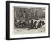 Trading in British America, Arrival of a Dog-Sleigh at Winnipeg Manitoba-Samuel Edmund Waller-Framed Giclee Print