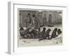 Trading in British America, Arrival of a Dog-Sleigh at Winnipeg Manitoba-Samuel Edmund Waller-Framed Giclee Print