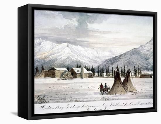 Trading Outpost, C1860-Peter Petersen Tofft-Framed Stretched Canvas
