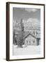 Trading Post near Tree Lined Mountains-Philip Gendreau-Framed Photographic Print