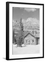 Trading Post near Tree Lined Mountains-Philip Gendreau-Framed Photographic Print