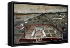 Trading Post of the Dutch East India Company in Hooghly-Hendrik van Schuylenburgh-Framed Stretched Canvas