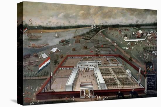 Trading Post of the Dutch East India Company in Hooghly-Hendrik van Schuylenburgh-Stretched Canvas