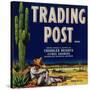 Trading Post Orange Label - Chandler Heights, AZ-Lantern Press-Stretched Canvas