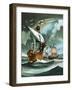 Trading Ships with Teutonic Knights Aboard Closing in on a Pirate Vessal-Dan Escott-Framed Giclee Print