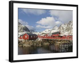 Tradition fishing huts, A i Lofoten, Moskenesoya. Lofoten Islands. Norway-Martin Zwick-Framed Photographic Print