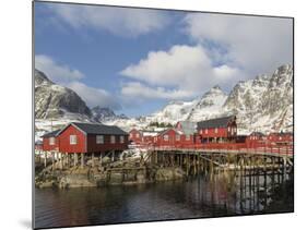 Tradition fishing huts, A i Lofoten, Moskenesoya. Lofoten Islands. Norway-Martin Zwick-Mounted Photographic Print