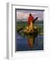 Traditiona Totora Reed Boat & Aymara, Lake Titicaca, Bolivia / Peru, South America-Pete Oxford-Framed Premium Photographic Print