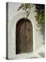 Traditional Arched Doorway, Lindos Town, Rhodes, Dodecanese Islands, Greece-Fraser Hall-Stretched Canvas