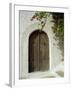 Traditional Arched Doorway, Lindos Town, Rhodes, Dodecanese Islands, Greece-Fraser Hall-Framed Photographic Print