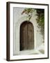 Traditional Arched Doorway, Lindos Town, Rhodes, Dodecanese Islands, Greece-Fraser Hall-Framed Photographic Print