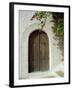 Traditional Arched Doorway, Lindos Town, Rhodes, Dodecanese Islands, Greece-Fraser Hall-Framed Photographic Print