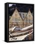 Traditional Architecture and Vessel of Bergen, Norway-Michele Molinari-Framed Stretched Canvas