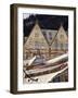 Traditional Architecture and Vessel of Bergen, Norway-Michele Molinari-Framed Photographic Print