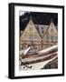 Traditional Architecture and Vessel of Bergen, Norway-Michele Molinari-Framed Photographic Print