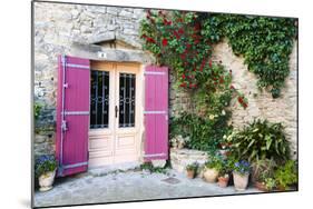 Traditional Architecture in Aigne Village, Languedoc-Roussillon, France-Nadia Isakova-Mounted Photographic Print