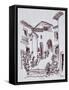 Traditional architecture in Saint-Guilhem-Le-Desert, France.-Richard Lawrence-Framed Stretched Canvas
