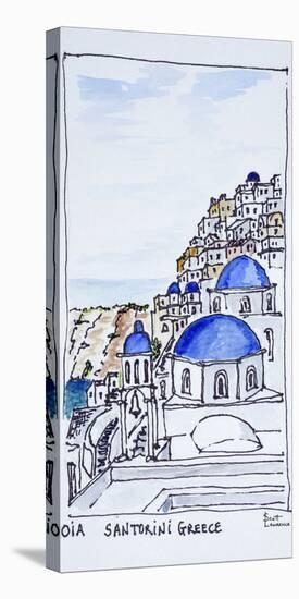 Traditional architecture in the town of Oia, island of Santorini, Greece-Richard Lawrence-Stretched Canvas