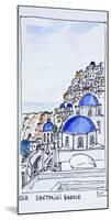 Traditional architecture in the town of Oia, island of Santorini, Greece-Richard Lawrence-Mounted Photographic Print
