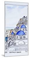 Traditional architecture in the town of Oia, island of Santorini, Greece-Richard Lawrence-Mounted Photographic Print