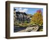 Traditional architecture of the Primiero. Tonadico in the valley of Primiero, Italy.-Martin Zwick-Framed Photographic Print