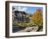 Traditional architecture of the Primiero. Tonadico in the valley of Primiero, Italy.-Martin Zwick-Framed Photographic Print