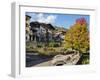 Traditional architecture of the Primiero. Tonadico in the valley of Primiero, Italy.-Martin Zwick-Framed Photographic Print