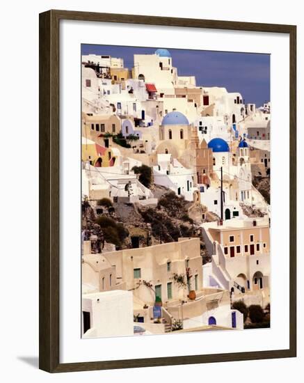 Traditional Architecture on Santorini, Greece-Keren Su-Framed Photographic Print